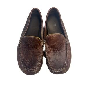 Duluth Trading Men 9.5M Leather Brown Loafers Slip On Comfort Everyday